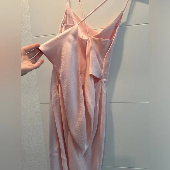 Lovers + Friends Massie Gown Blush Pink Revolve Maxi Dress Strappy Crisscross S - Picture 13 of 16